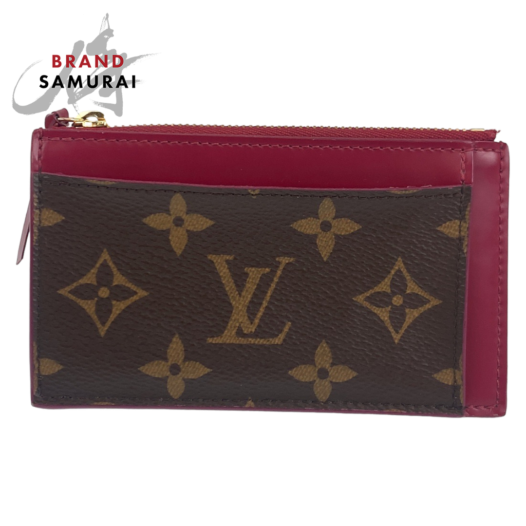 LOUIS VUITTON(ルイヴィトン)の美品 LOUIS VUITTON ルイヴィトン モノグラム ポルト カルト・ジップ ブラウン 茶 ワインレッド 赤 PVC M67889 コインケース カードケース フラグメントケース レディース 403382 【中古】 レディースのファッション小物(パスケース/IDカードホルダー)の商品写真