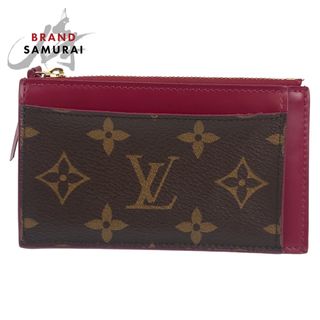 ルイヴィトン(LOUIS VUITTON)のLOUIS VUITTON ルイヴィトン モノグラム ポルト カルト・ジップ ブラウン 茶 ゴールド金具 PVC M67889 カードケース 名刺入れ レディース 403382 【中古】(パスケース/IDカードホルダー)