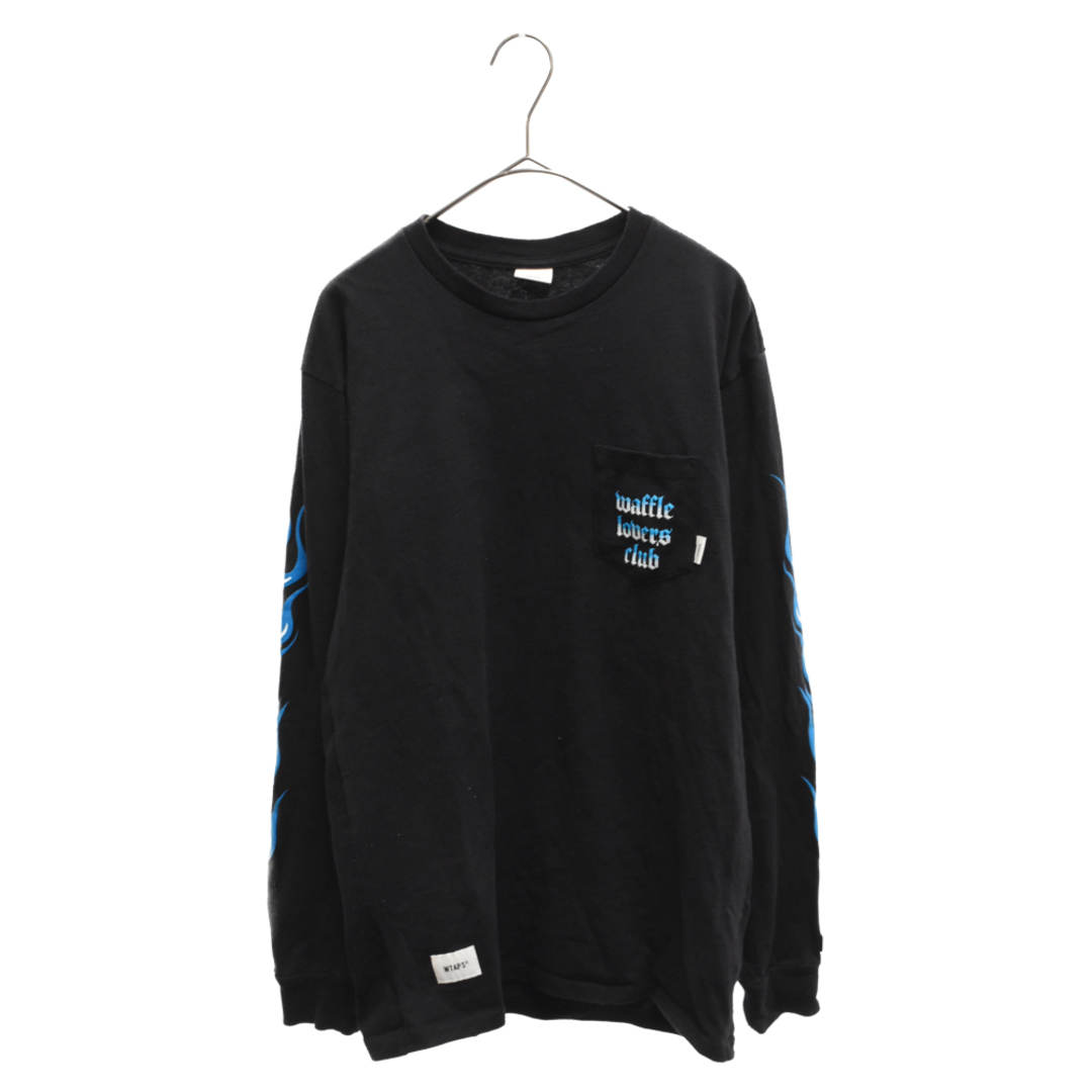 WTAPS ダブルタップス 18SS×VANS L/S WAFFLE LOVERS CLUB TEE ヴァンズ 別注 コラボ ワッフルラバーズクラブ Tシャツ 長袖Tシャツ ブラック/ブルー