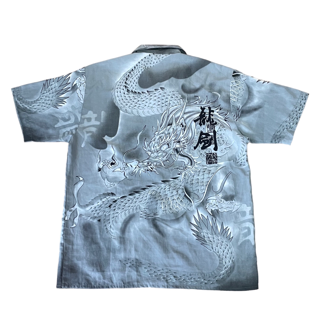 STUSSY(ステューシー)のChinese Dragon Vintage Big Shirt Silver メンズのトップス(シャツ)の商品写真