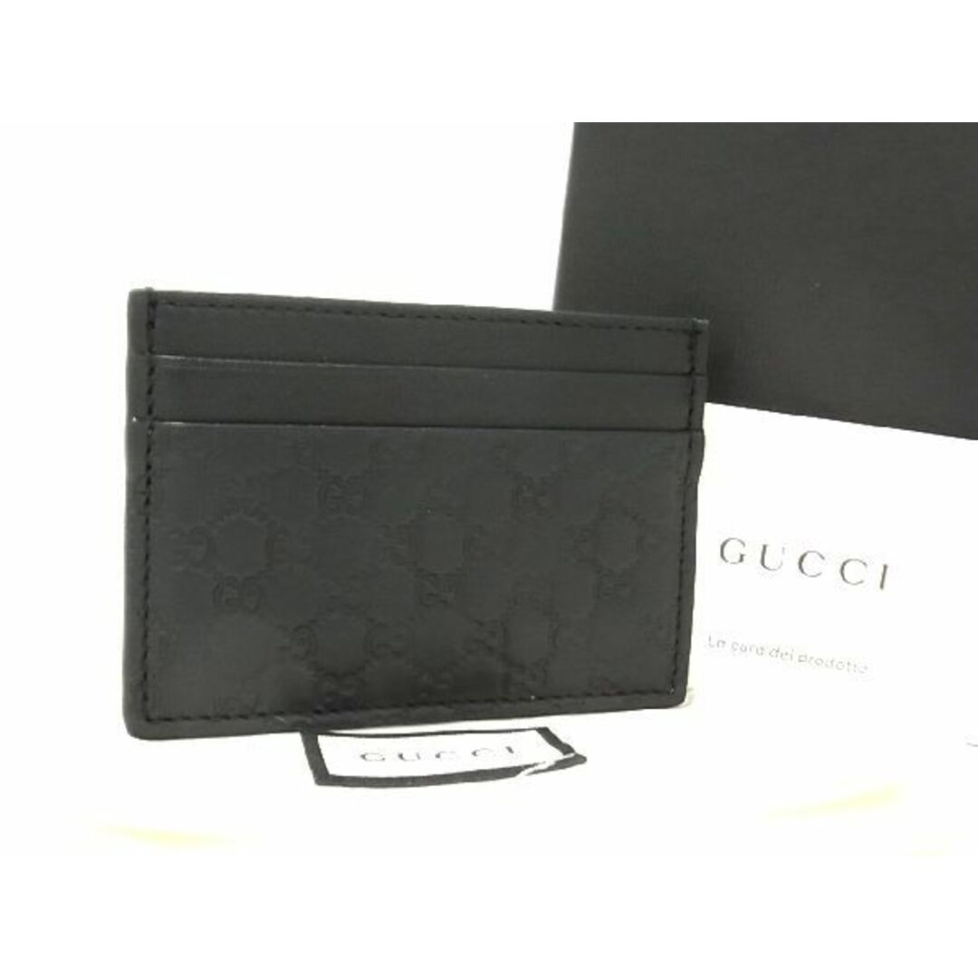 Gucci(グッチ)の■極美品■ GUCCI グッチ 262837 マイクログッチシマ レザー カードケース パスケース 定期入れ カード入れ ブラック系 AP3434  メンズのファッション小物(その他)の商品写真