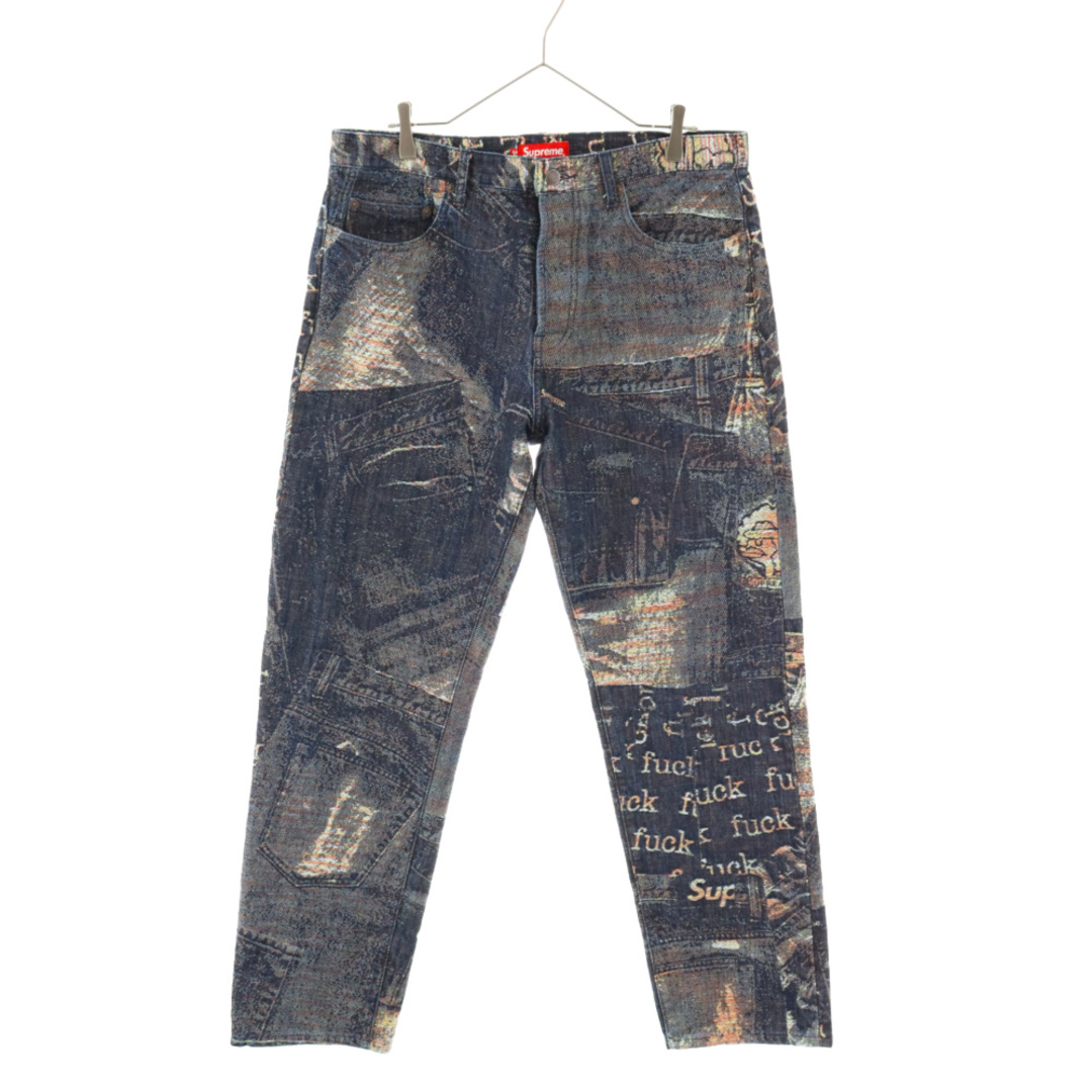 SUPREME シュプリーム 23SS Archive Denim Jacquard Regular Jean ジャガード 総柄 レギュラー  デニムパンツ ジーンズ インディゴ | フリマアプリ ラクマ