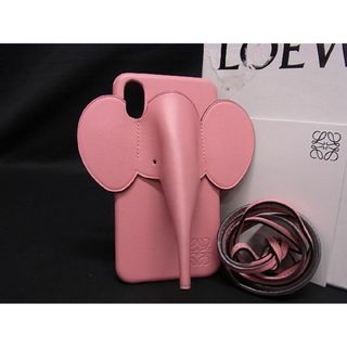 ロエベ(LOEWE)の■美品■ LOEWE ロエベ アナグラム レザー エレファント 象 iPhoneX/XS対応 アイフォンケース スマホ ショルダー ピンク系 AP2857 (その他)