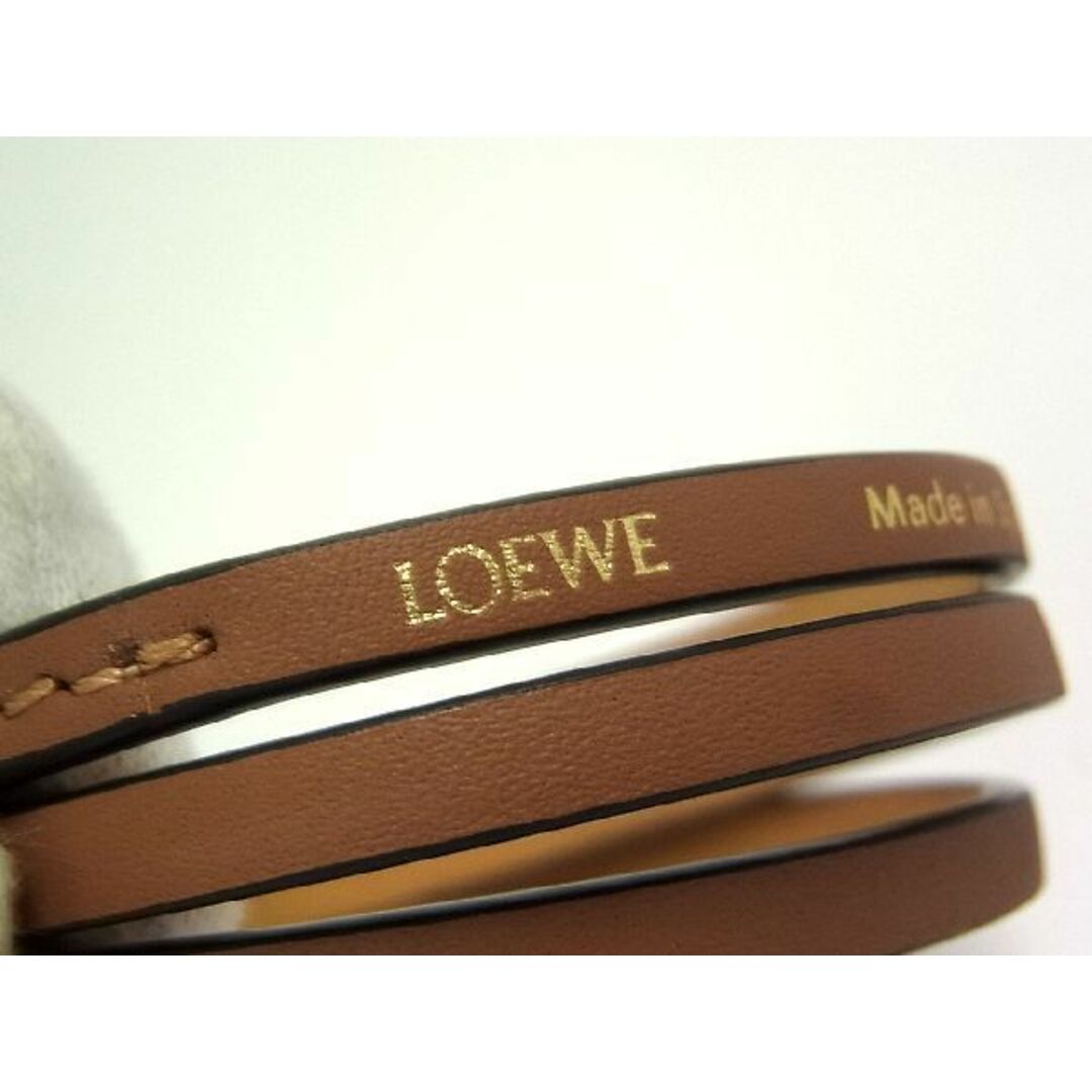 ■新品■未使用■ LOEWE ロエベ レザー ３連 ブレスレット バングル ２点セット アクセサリー レディース ブラック系×ブラウン系 AR2025