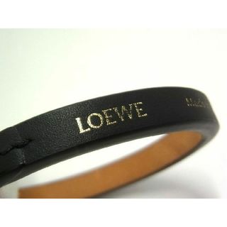 ■新品■未使用■ LOEWE ロエベ レザー ３連 ブレスレット バングル ２点セット アクセサリー レディース ブラック系×ブラウン系 AR2025