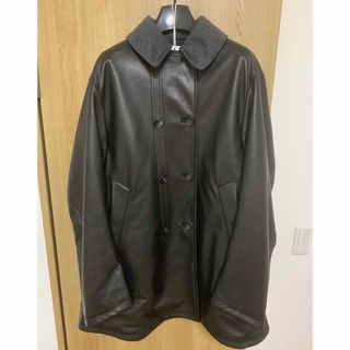 maatee&sons cashmere leather half coat