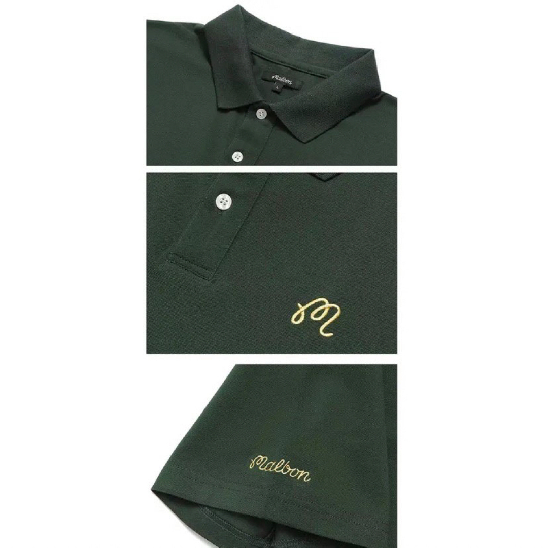 PearlyGatesMALBON マルボン ポロシャツ グリーン シンプル メンズ マルボンゴルフ