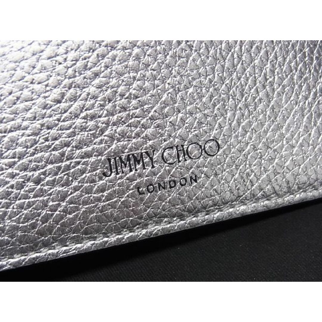 ■新品■未使用■ JIMMY CHOO ジミーチュウ レザー カードケース パスケース 定期入れ カード入れ シルバー系 AP3444