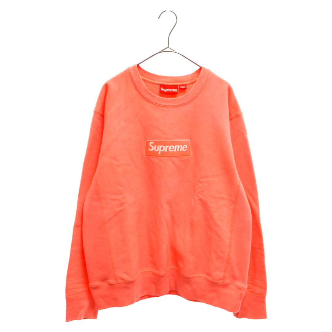 SUPREME シュプリーム 18AW Box Logo Crewneck Sweatshirt Fluorescent Pink ボックスロゴ クルーネック スウェット トレーナー ピンク