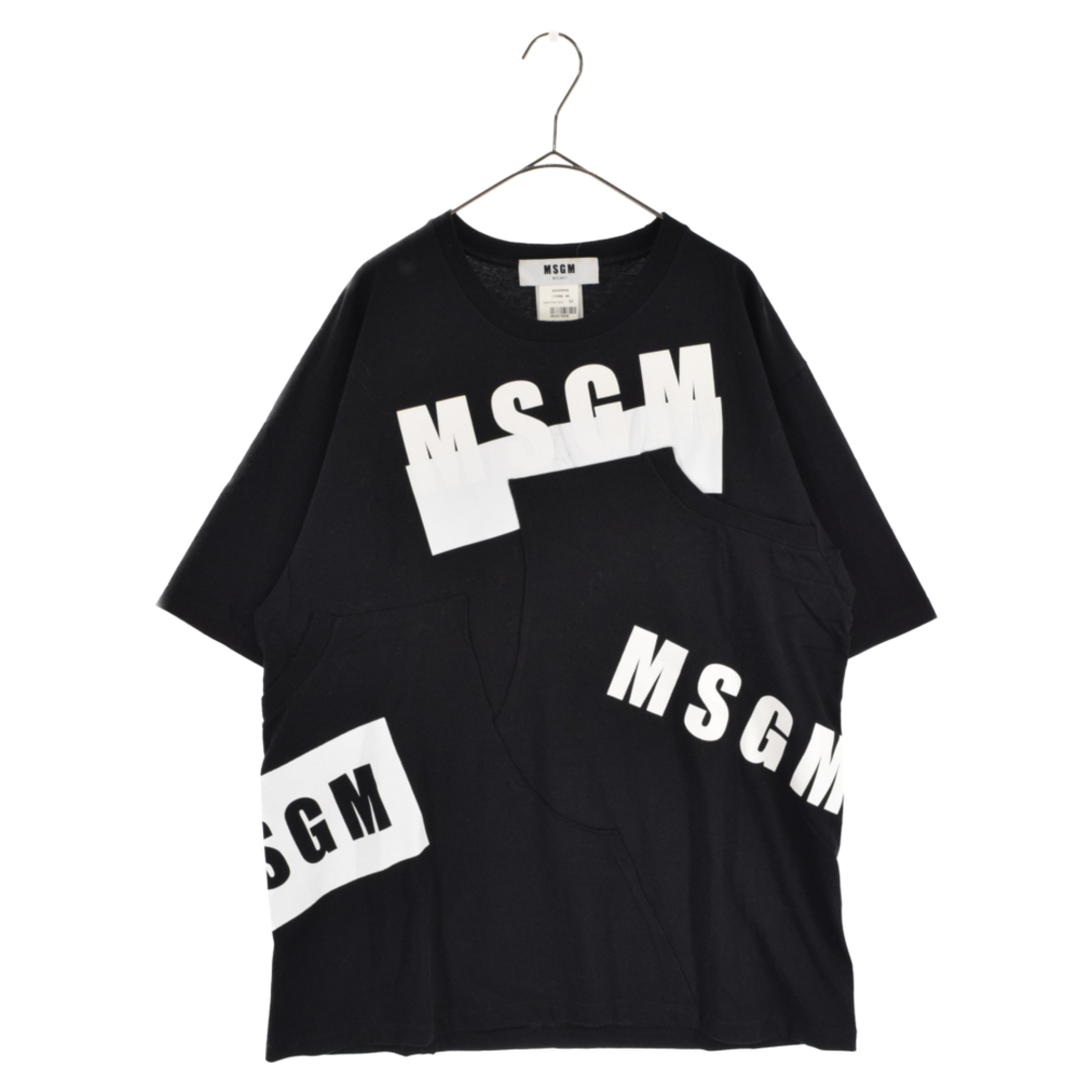 MSGM エムエスジーエム 17SS ロゴプリント 半袖Tシャツ ブラック 2240MM59