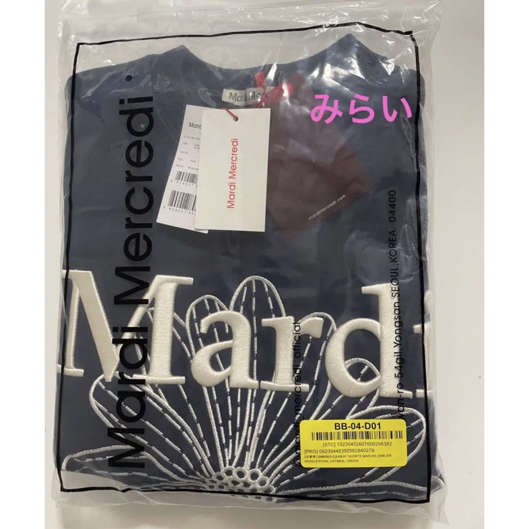 販売取寄 マルディメクルディ トレーナー スウェット ネイビー 刺繍