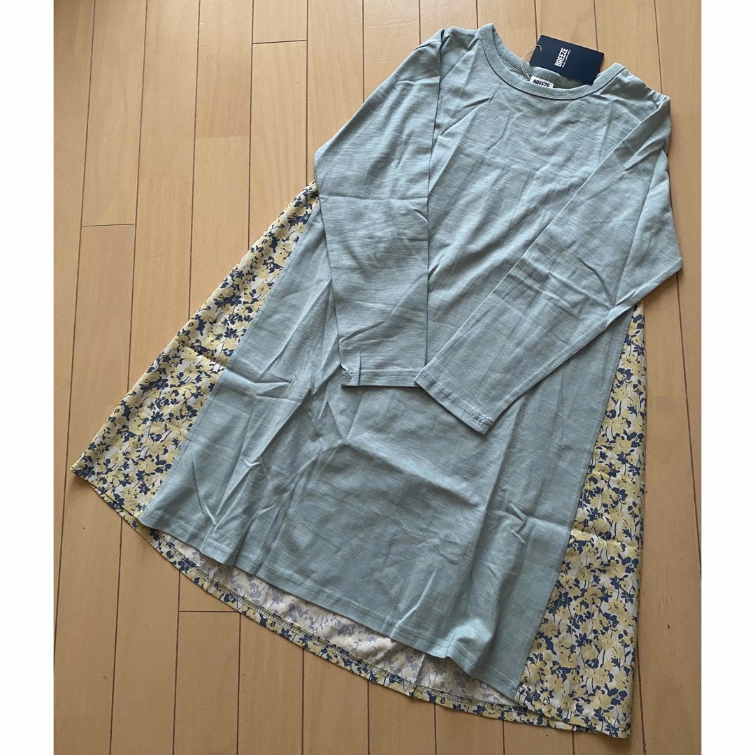 BREEZE(ブリーズ)のBREEZE バックシャンＴシャツワンピース 140 キッズ/ベビー/マタニティのキッズ服女の子用(90cm~)(ワンピース)の商品写真