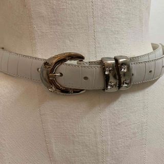 Gianni Versace - GIANNI VERSACE 80s ITALY製 装飾付クロコ型押レザー