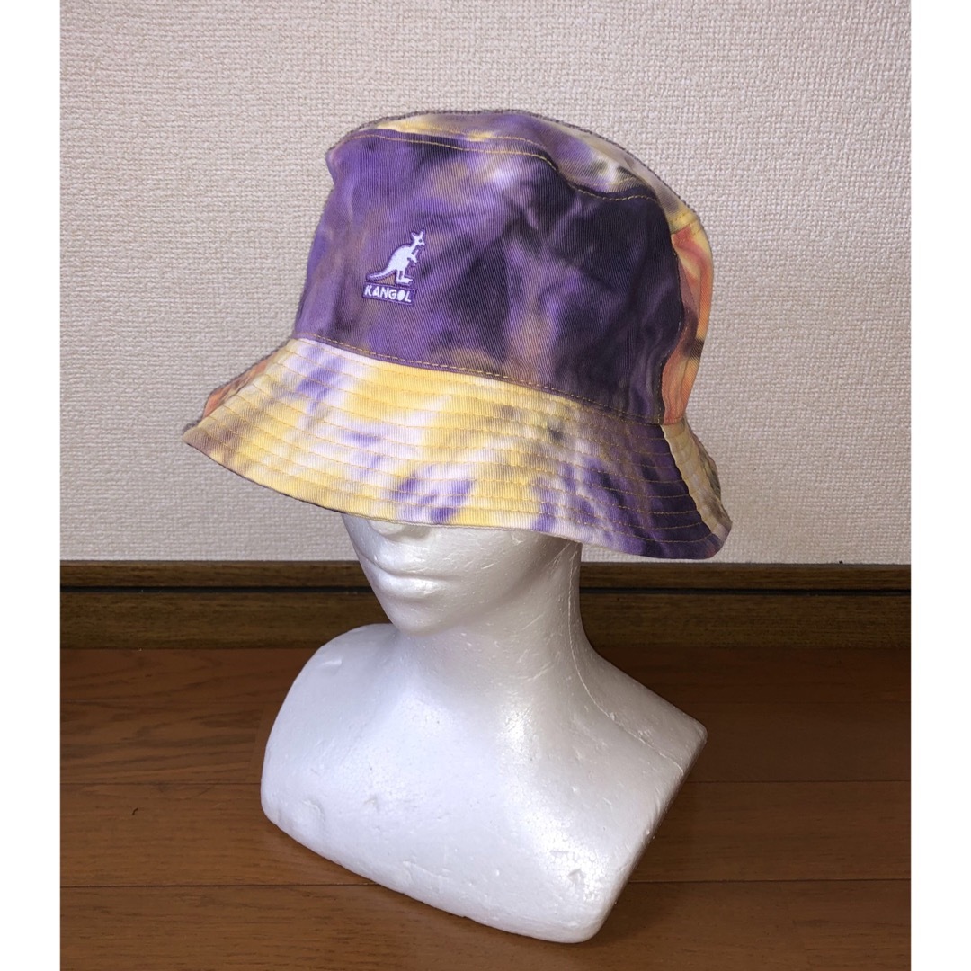 KANGOL(カンゴール)のL 美品 KANGOL メトロハット バケットハット タイダイ柄 パープル 紫 メンズの帽子(ハット)の商品写真