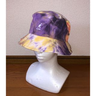 カンゴール(KANGOL)のL 美品 KANGOL メトロハット バケットハット タイダイ柄 パープル 紫(ハット)