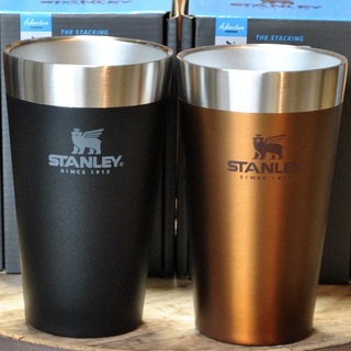 スタンレー(Stanley)のスタンレーSTANLEYスタッキング真空パイント2個セット☆ブラック＆メイプル(食器)