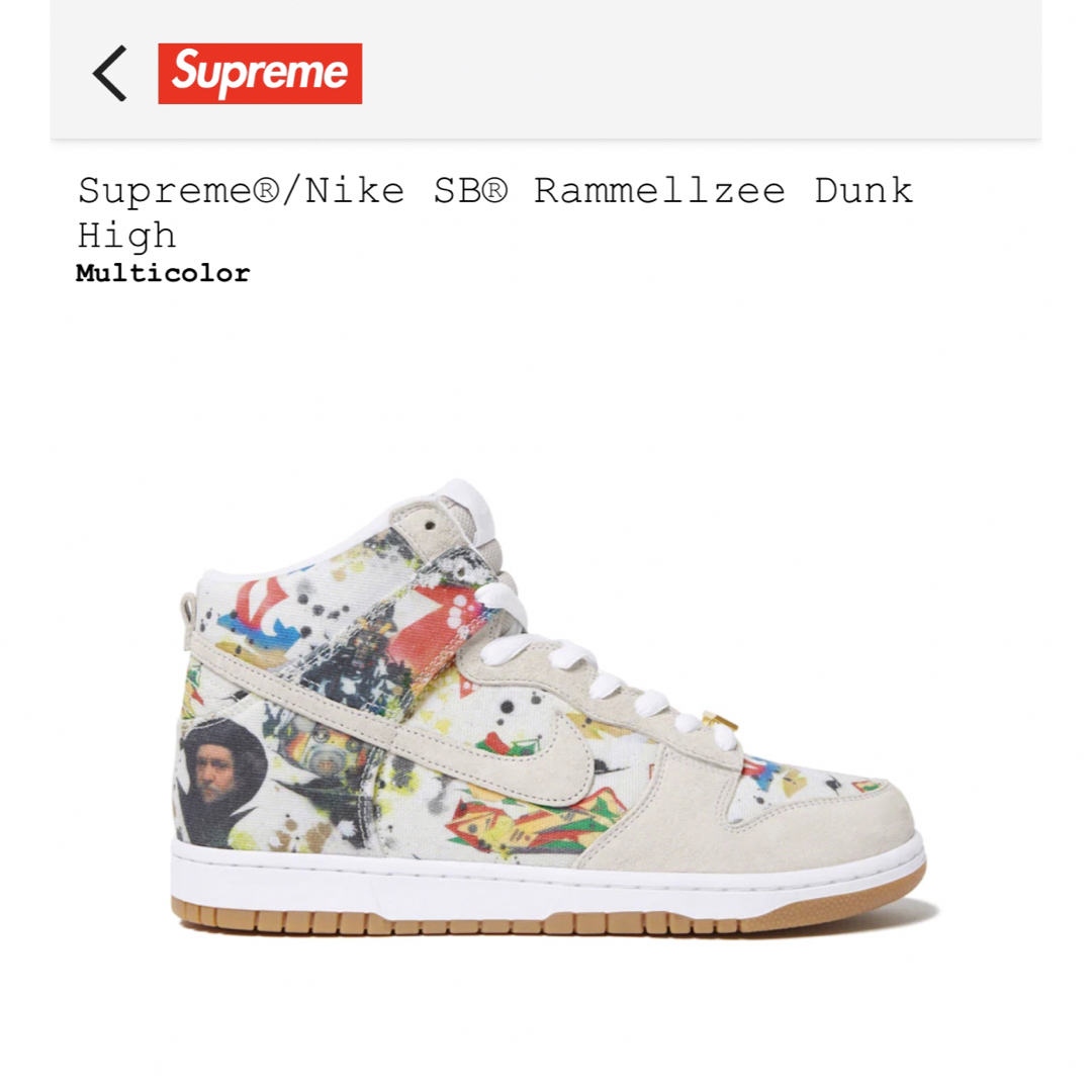 Supreme(シュプリーム)のSupreme/Nike SB Rammellzee Dunk High  メンズの靴/シューズ(スニーカー)の商品写真