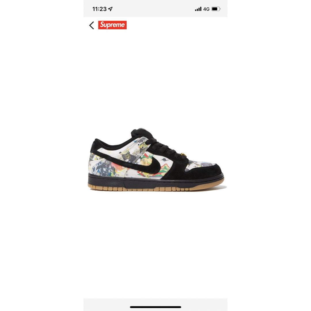 Supreme × Nike SB Dunk Low "Rammellzeeスニーカー