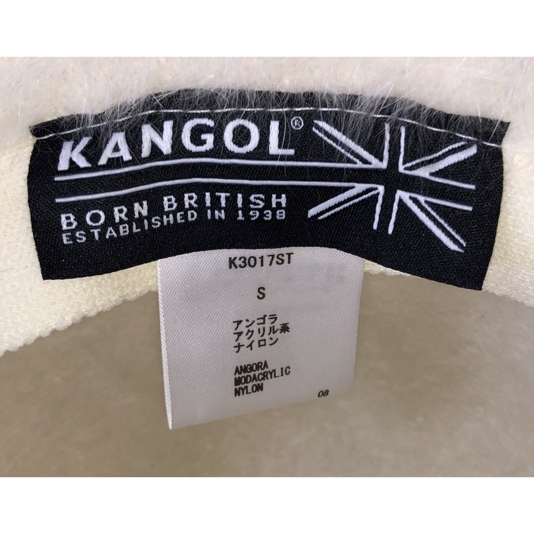 S 美品 KANGOL Furgora Casual ファー ハット ホワイト