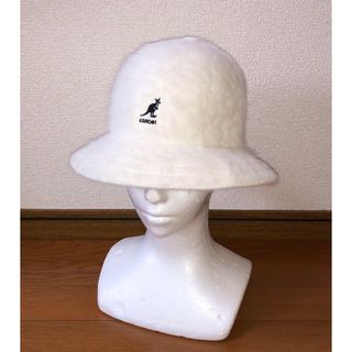 カンゴール(KANGOL)のS 美品 KANGOL Furgora Casual ファー ハット ホワイト(ハット)