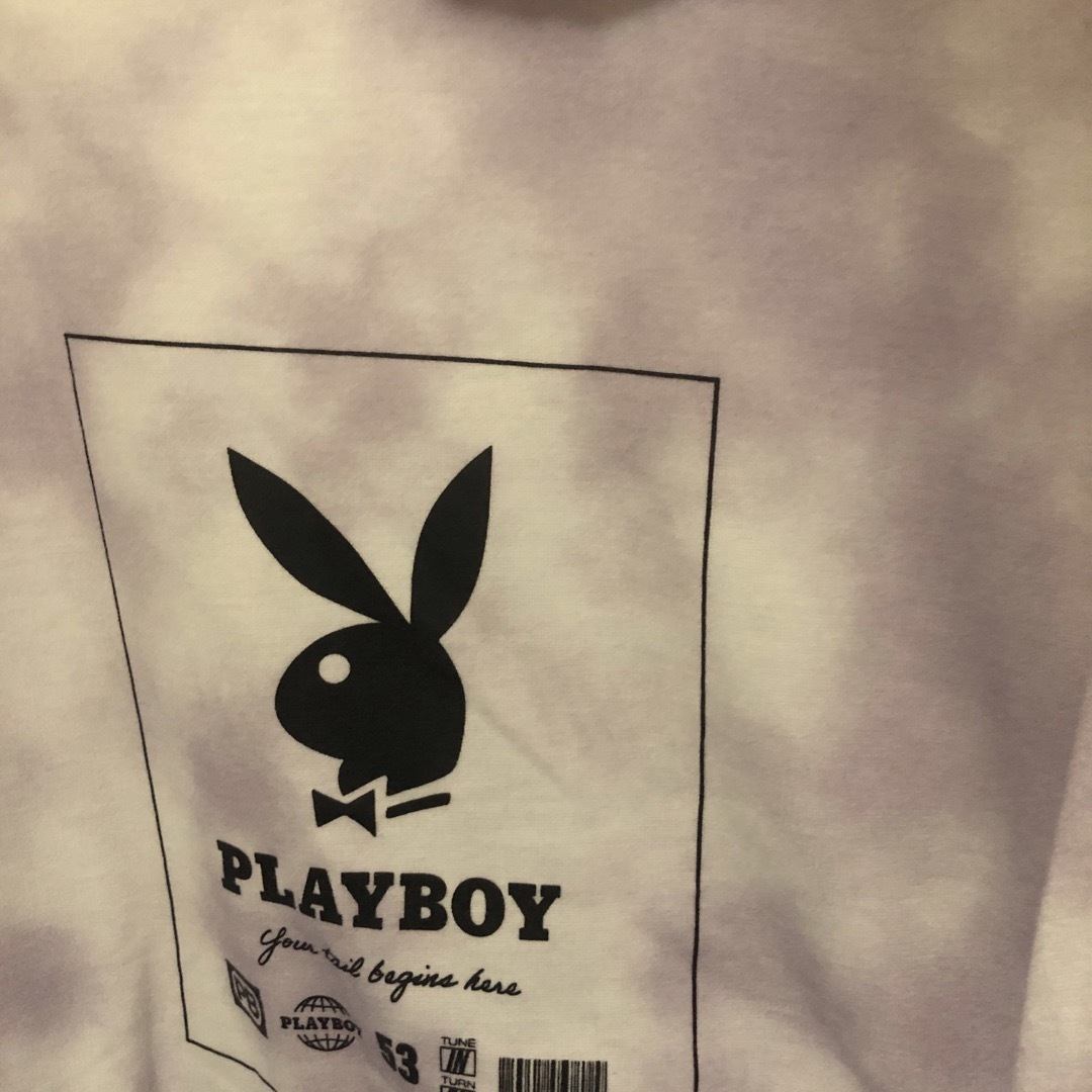 しまむら(シマムラ)のPLAYBOY×しまむらコラボフード付きタイダイパーカー　パープル レディースのトップス(パーカー)の商品写真