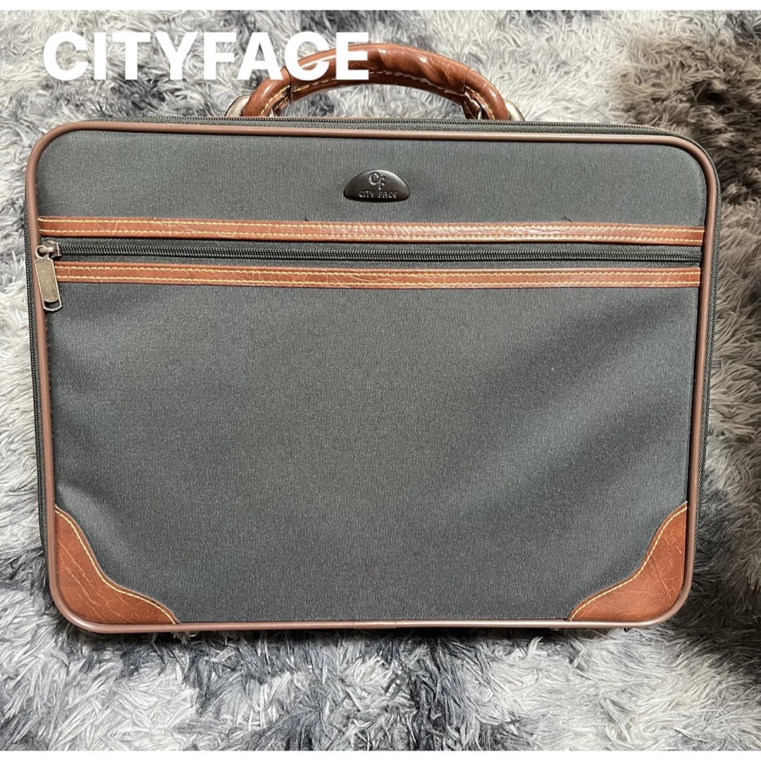 CITYFACE ビジネスバッグ グリーン 鍵付き