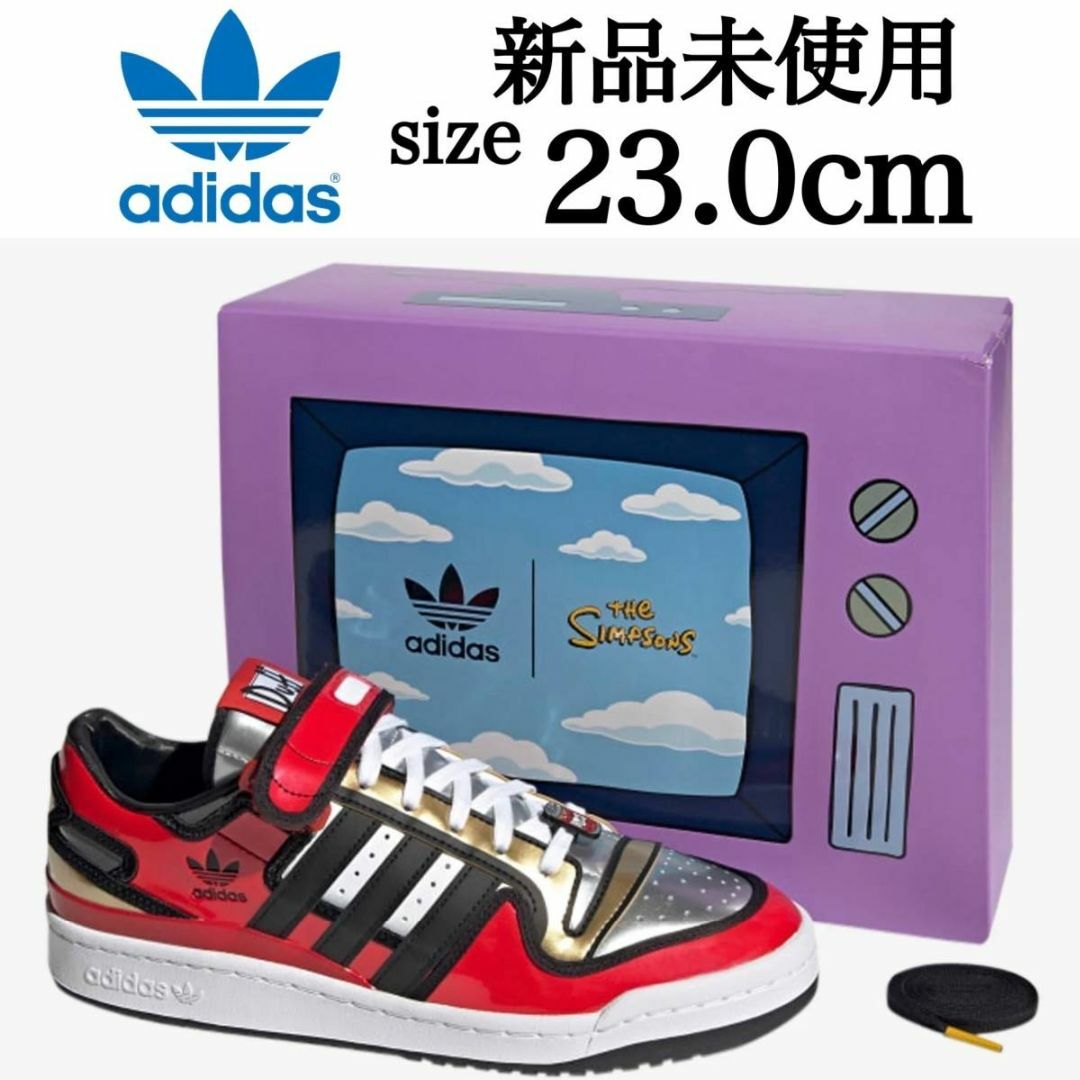 新品 adidas SIMPSONS 23.0cm FORUM LOWスニーカー