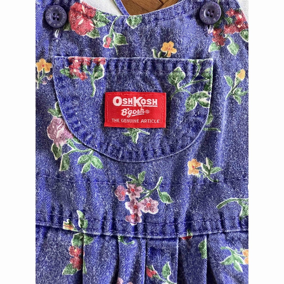 OshKosh(オシュコシュ)のoshkosh  花柄オーバーオール 赤タグ　3T キッズ/ベビー/マタニティのキッズ服女の子用(90cm~)(その他)の商品写真