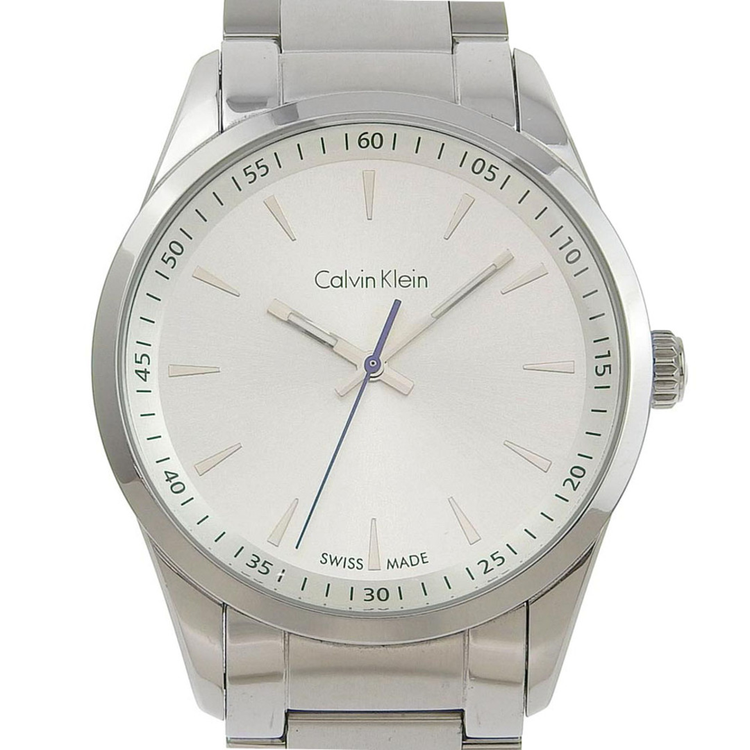 【本物保証】 箱・保付 超美品 カルバンクライン CALVIN KLEIN メンズ クォーツ 電池 腕時計 SS シルバー文字盤 K5A311 シンプル ビジネス | フリマアプリ ラクマ