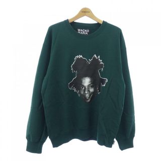 WACKO MARIA ワコマリア WASHED HEAVY WEIGHT SWEAT SHIRT　ロゴプリント　クルーネックスウェットトレーナー　グリーン