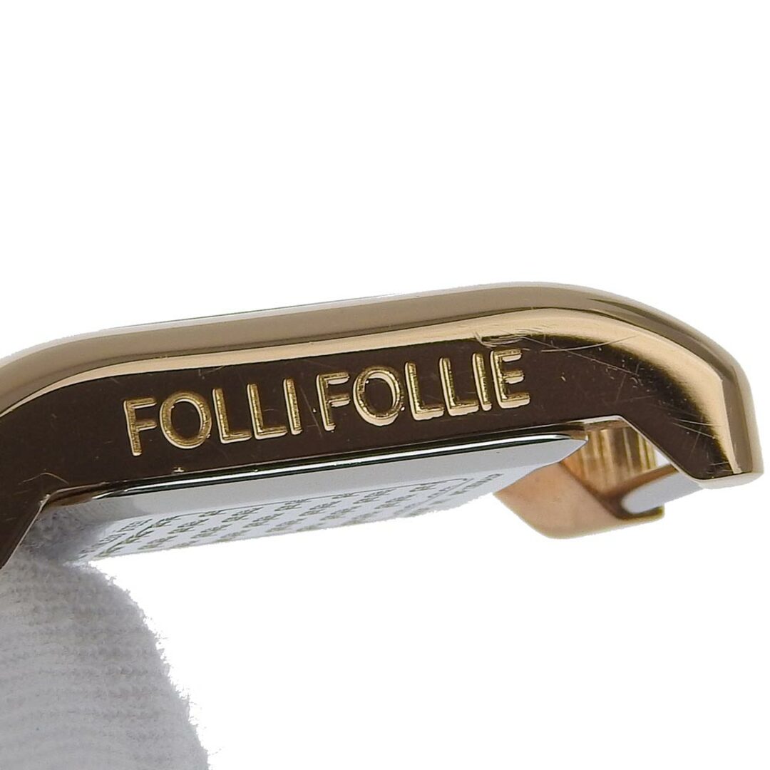 Folli Follie(フォリフォリ)の【本物保証】 箱付 超美品 フォリフォリ FOLLI FOLLIE レディース クォーツ 電池 腕時計 ベゼルラインストーン GP シェル文字盤  レディースのファッション小物(腕時計)の商品写真