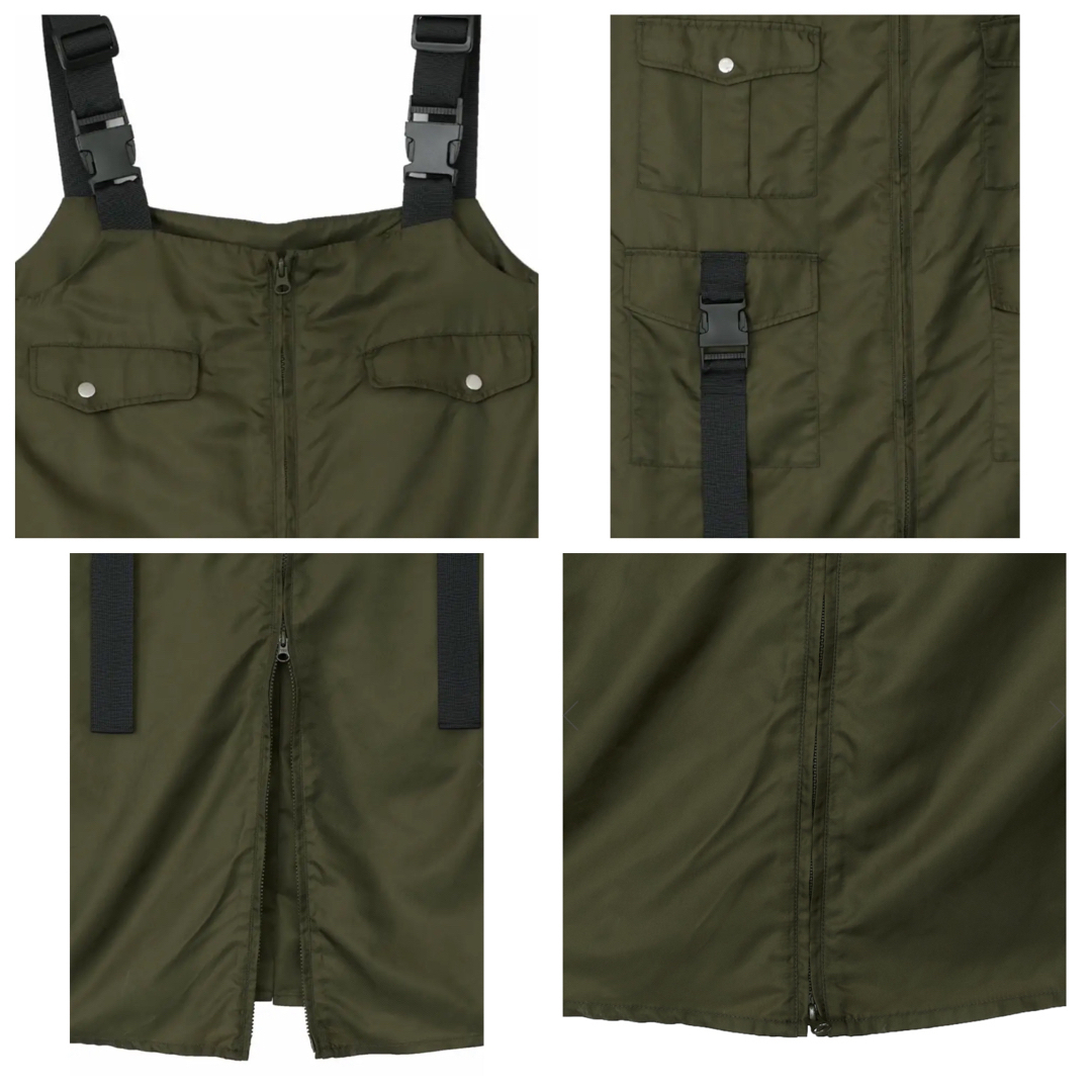 この値段でよろしくお願いしますAMERI MILITARY WORK ILINE DRESS カーキM新品