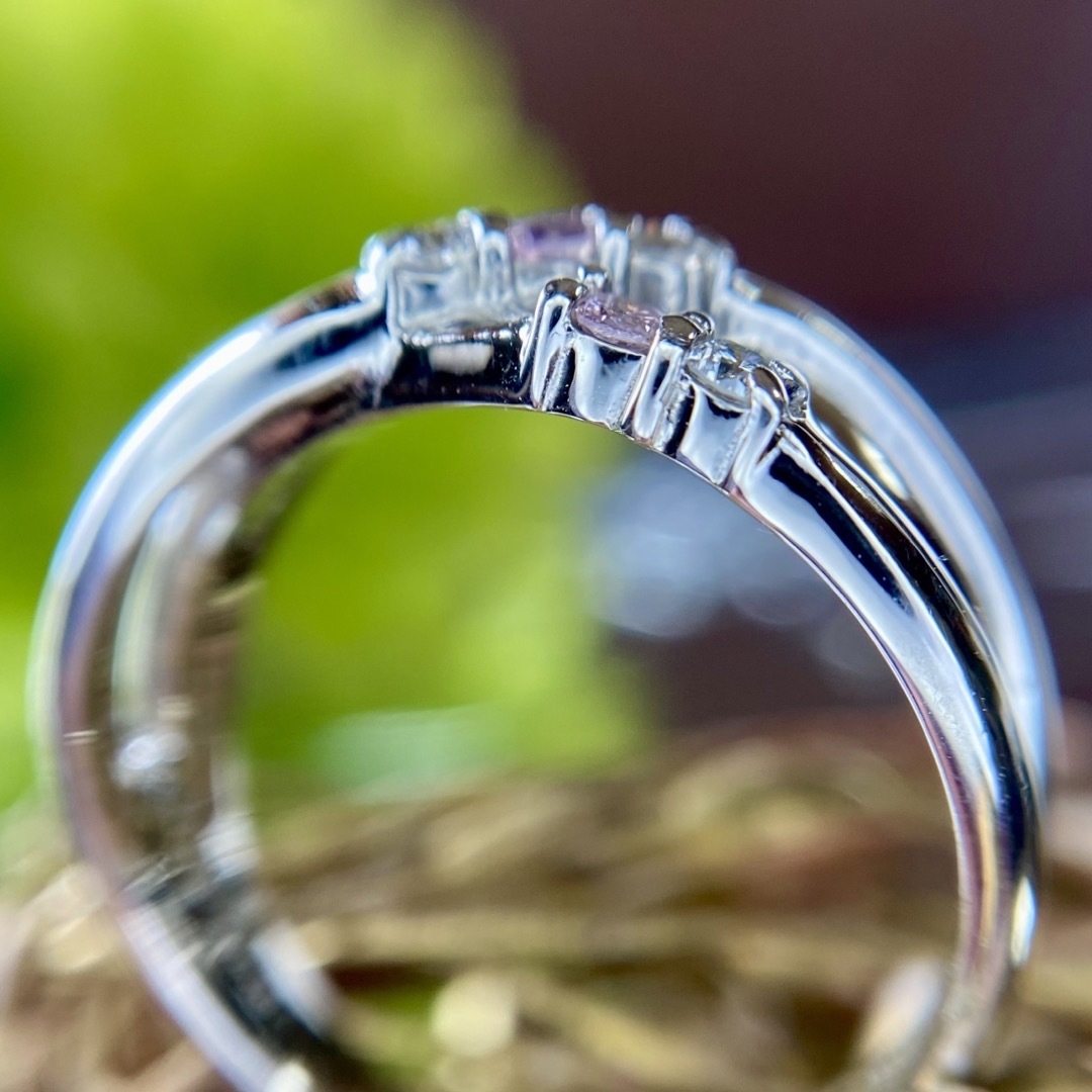 『専用です』天然無処理ピンクダイヤモンド カラーレスダイヤモンド計0.228ct レディースのアクセサリー(リング(指輪))の商品写真