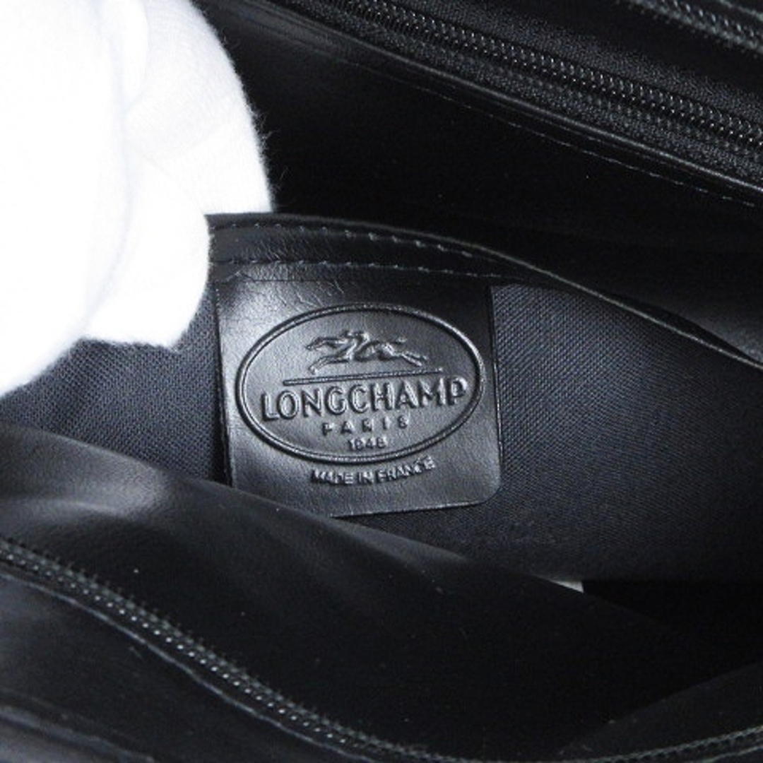 LONGCHAMP(ロンシャン)のロンシャン ハンドバッグ ホースロゴ レザー 黒 ☆AA★ 鞄 ■SM1 レディースのバッグ(ハンドバッグ)の商品写真