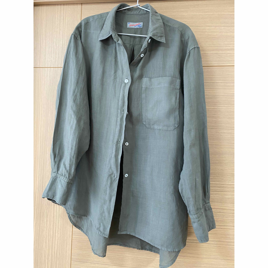 Spick and Span ガーメントダイラミーシャツ カーキ-