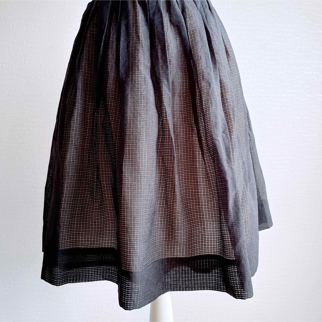 Demi-Luxe BEAMS(デミルクスビームス)のDemi-Luxe BEAMS デミルクス　フレアコットンチェックスカート レディースのスカート(ひざ丈スカート)の商品写真