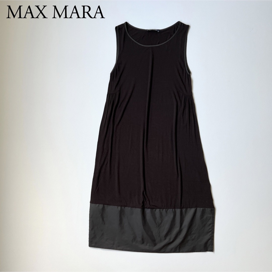 S MaxMara エスマックスマーラ ロングワンピース ジャージー生地-