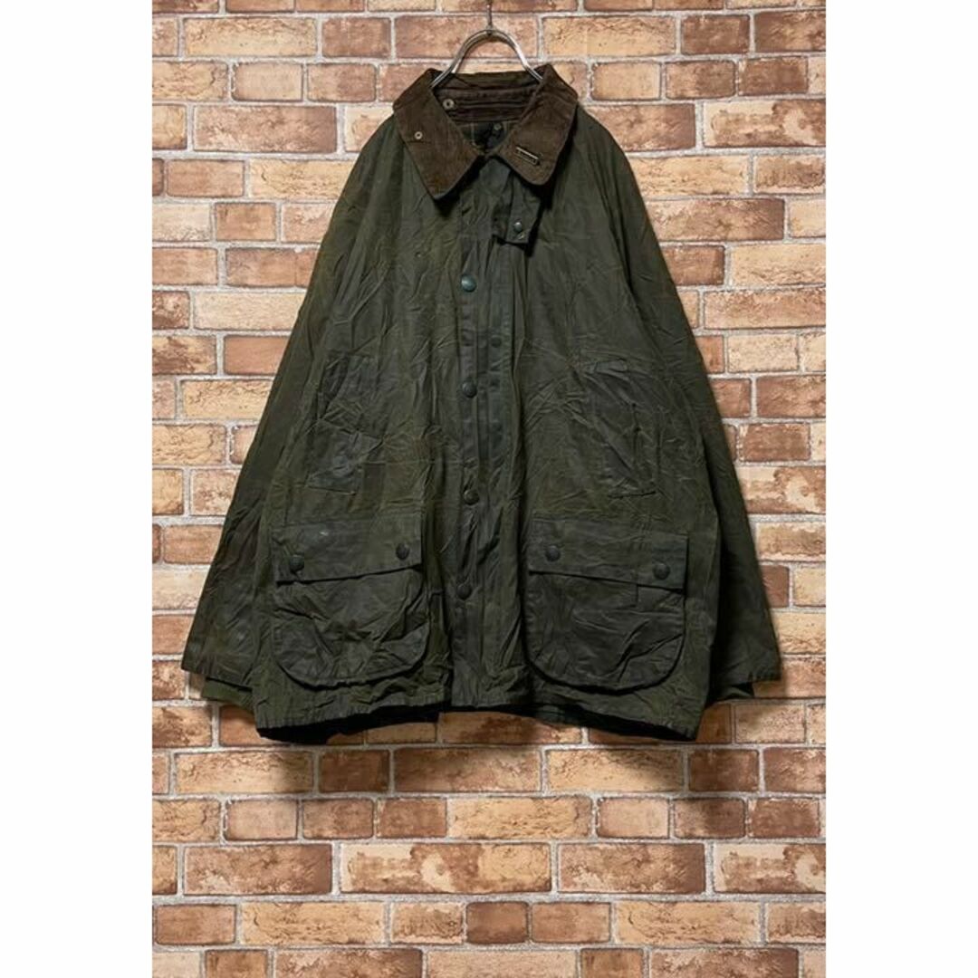 OLD BARBOUR BURGHLEY バッチ付き 英国製 オイルドジャケット-