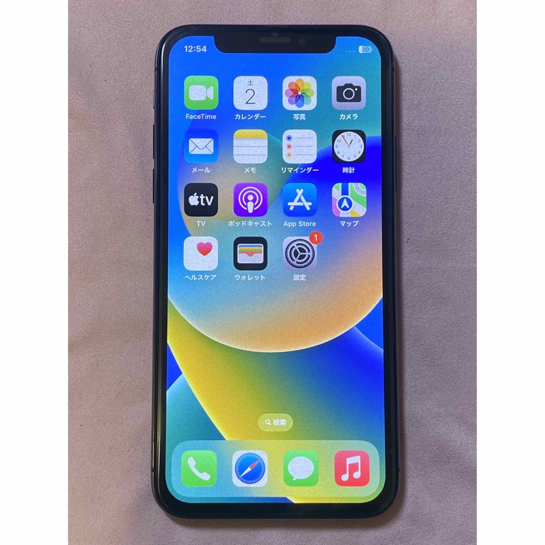 iPhone X 256GB バッテリー容量100% - スマートフォン本体