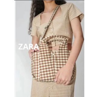 ザラ(ZARA)のZARA  テキストミディ　トートバック2wey  新品未使用(トートバッグ)