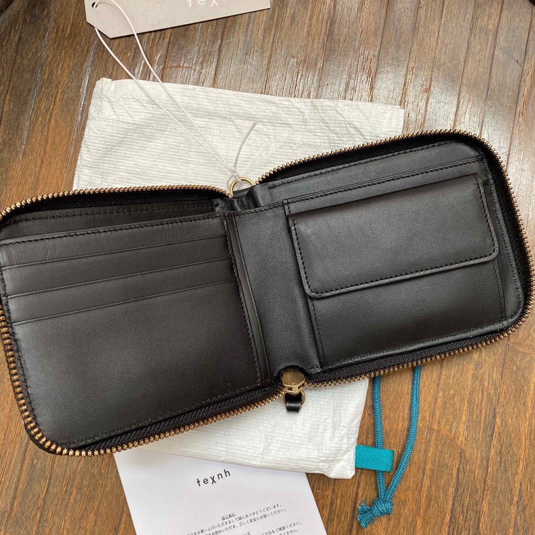 新品未使用 texnh | テクネ FOLD WALLET #BLACK 　財布 6