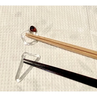 箸置き　カトラリーレスト　2個セット　ガラス　オリジナル　組み合わせ自由　指輪(カトラリー/箸)
