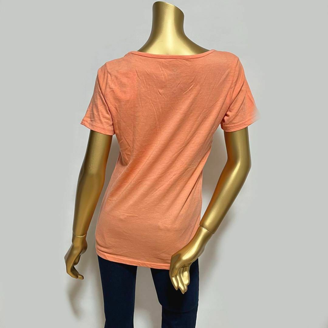NAVY(ネイビー)の【3061】Navy 半袖 Tシャツ L オレンジ 猫 パンダ レディースのトップス(Tシャツ(半袖/袖なし))の商品写真