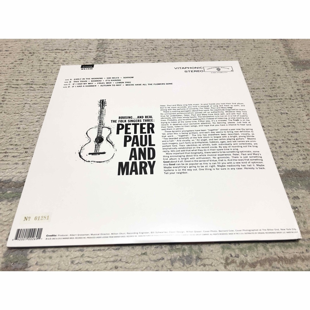 ORG Peter, Paul And Mary 45rpm 2LP 高音質