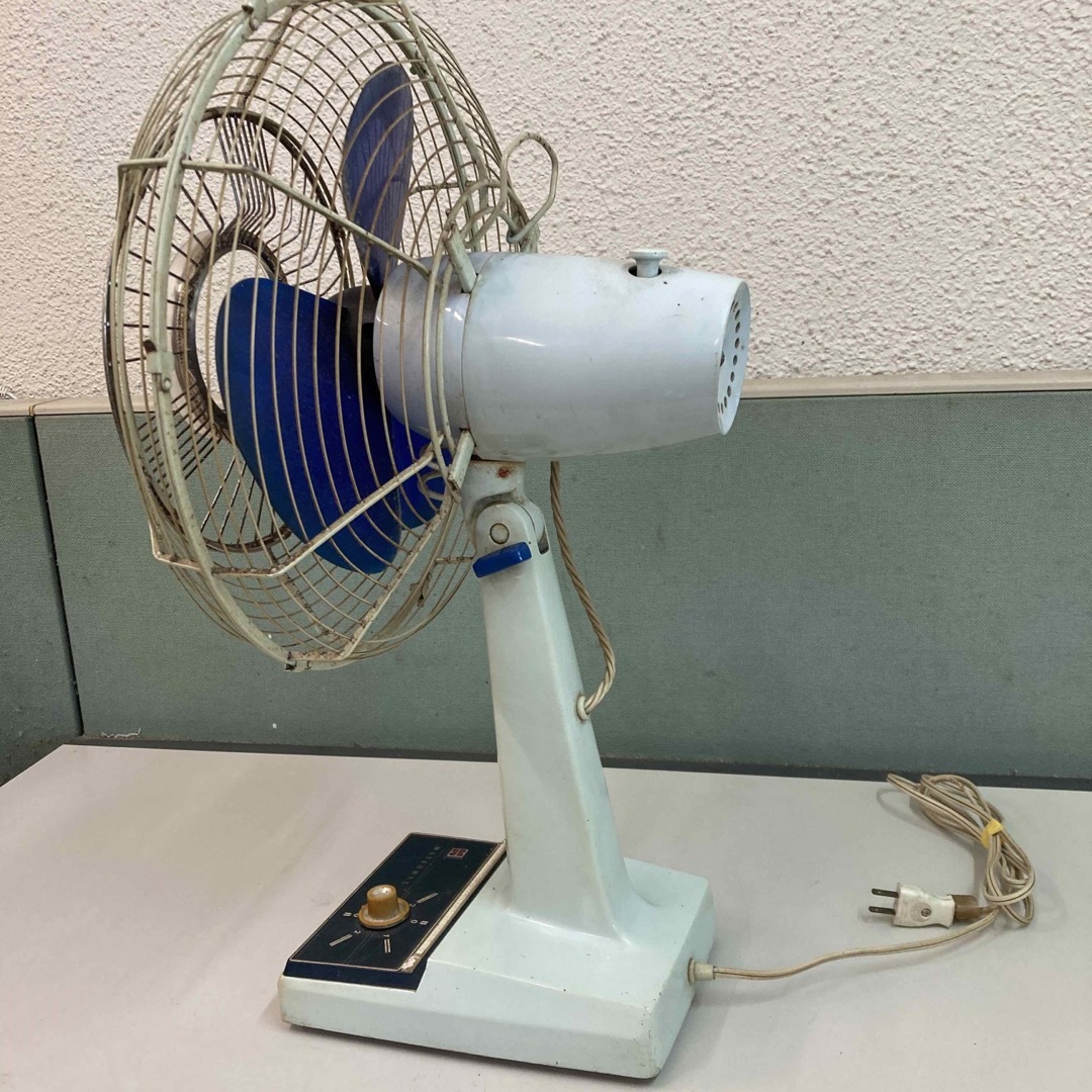 Panasonic - NATIONAL ナショナル 扇風機 アンティーク 昭和レトロ 青