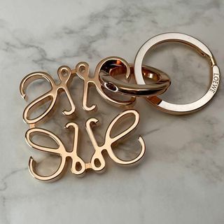 LOEWE - ロエベ LOEWE アナグラム キーリング ローズゴールド 現行販売
