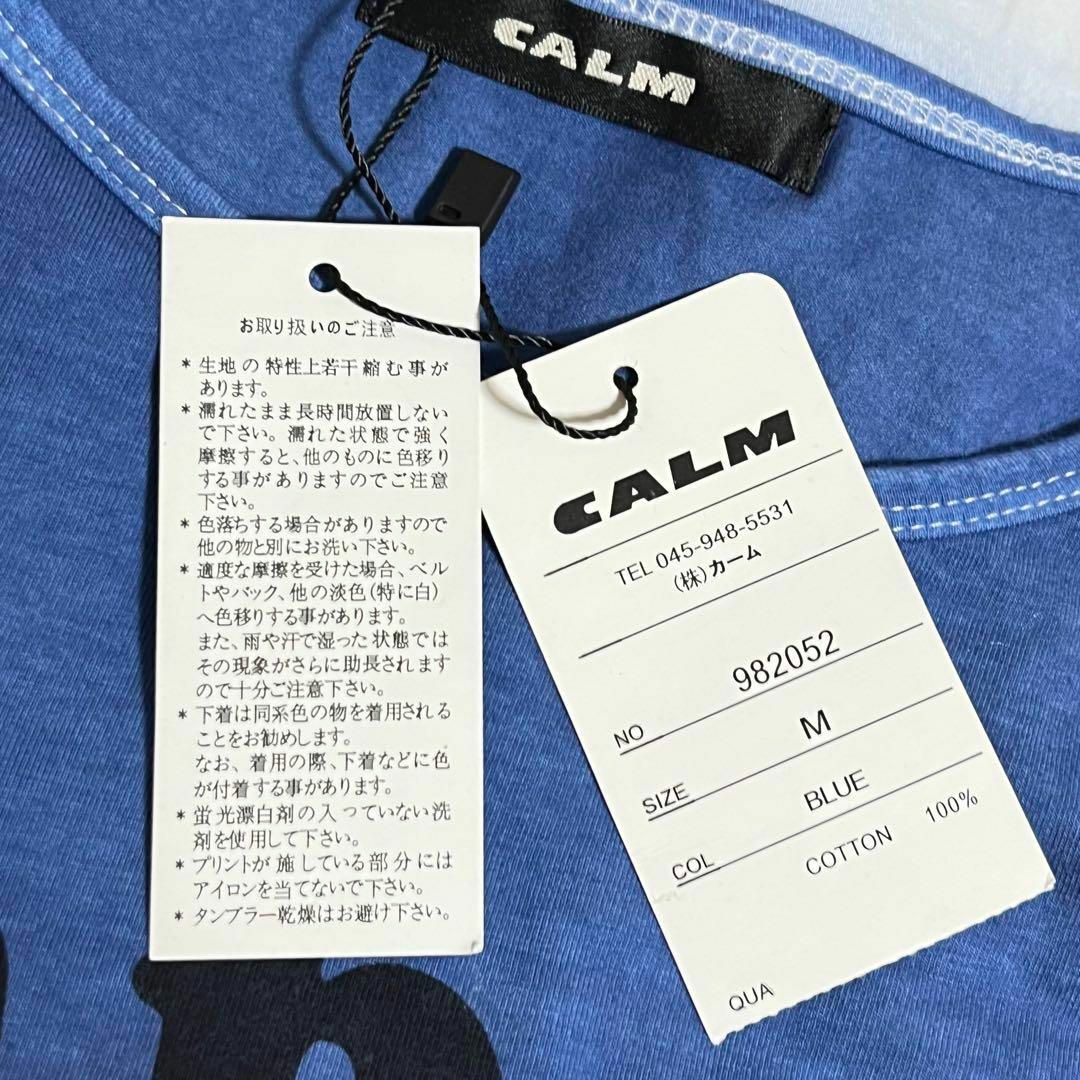 CALM(カーム)の【3064】CALM グラデ Tシャツ M ブルー Happy レディースのトップス(カットソー(半袖/袖なし))の商品写真