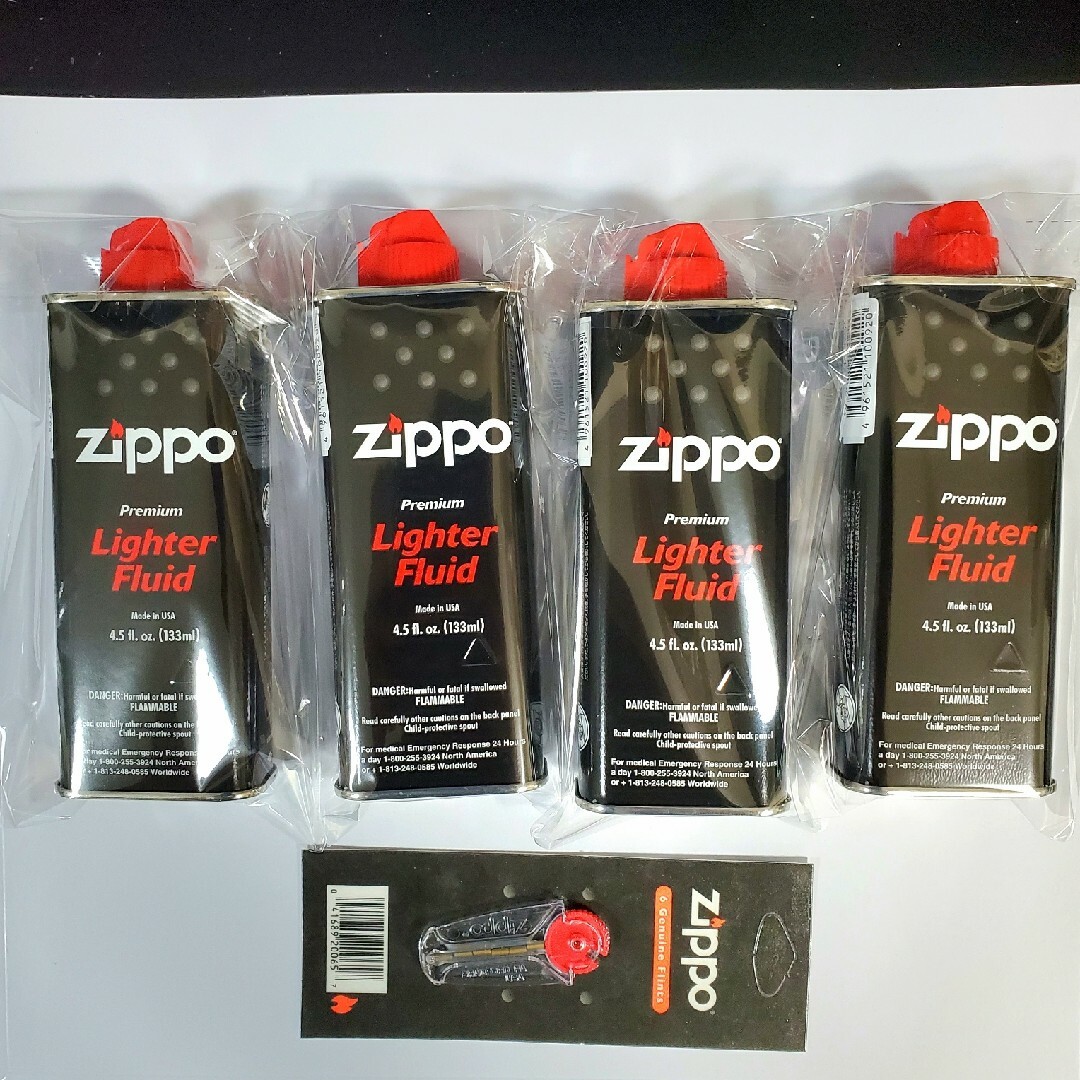 ZIPPO - ZIPPO ジッポーオイル 小缶 133ml 4本+フリントセットの通販 ...