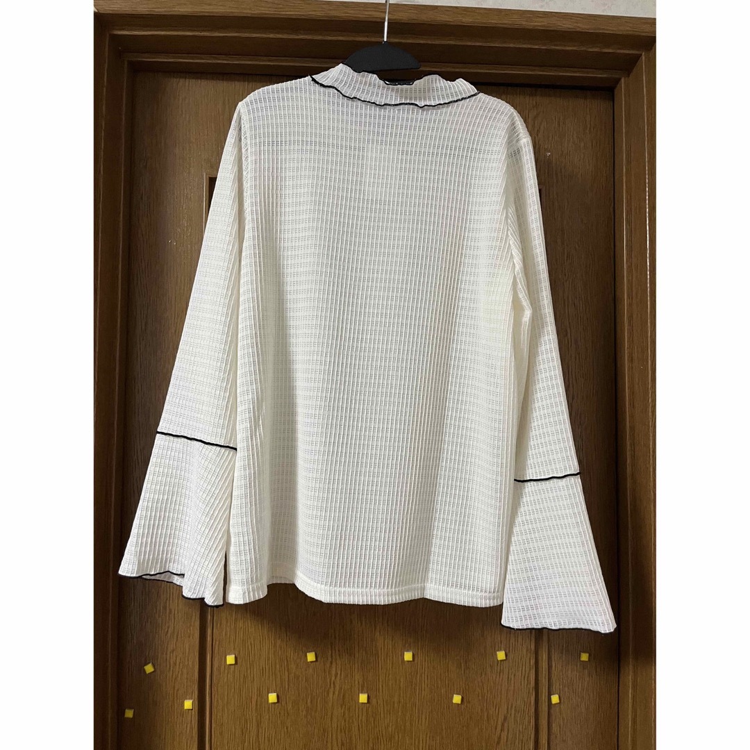 限定値下 シアー 編み編みトップス レディースのトップス(Tシャツ(長袖/七分))の商品写真