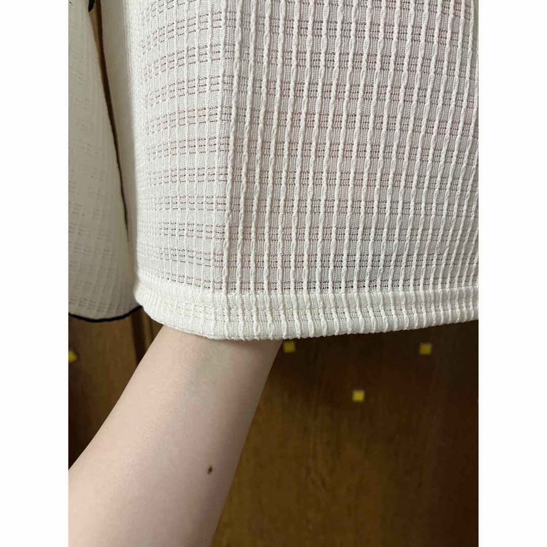 限定値下 シアー 編み編みトップス レディースのトップス(Tシャツ(長袖/七分))の商品写真